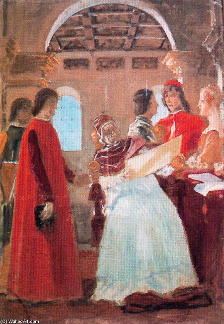 Pinturicchio Presenting Borgia Pope The Projects Of The Rooms — José Villegas Cordero