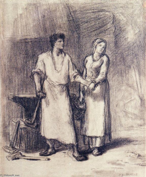 The Blacksmith And His Bride — Jean-françois Millet