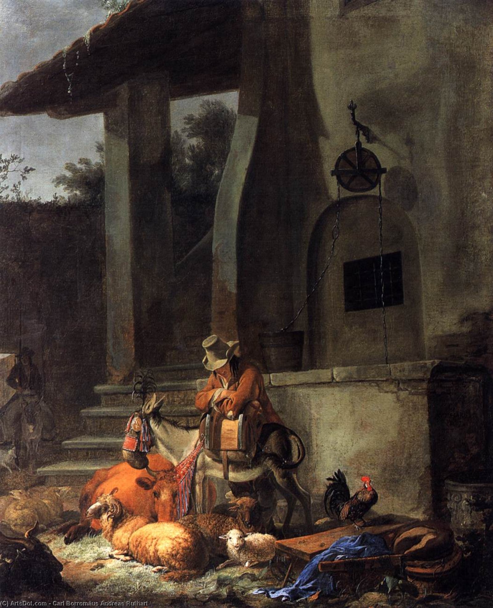 Rest By The Draw Well — Carl Borromäus Andreas Ruthart