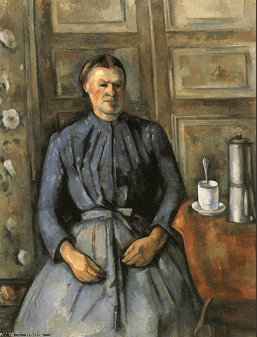 Kvinna Med Kaffebryggare — Paul Cézanne