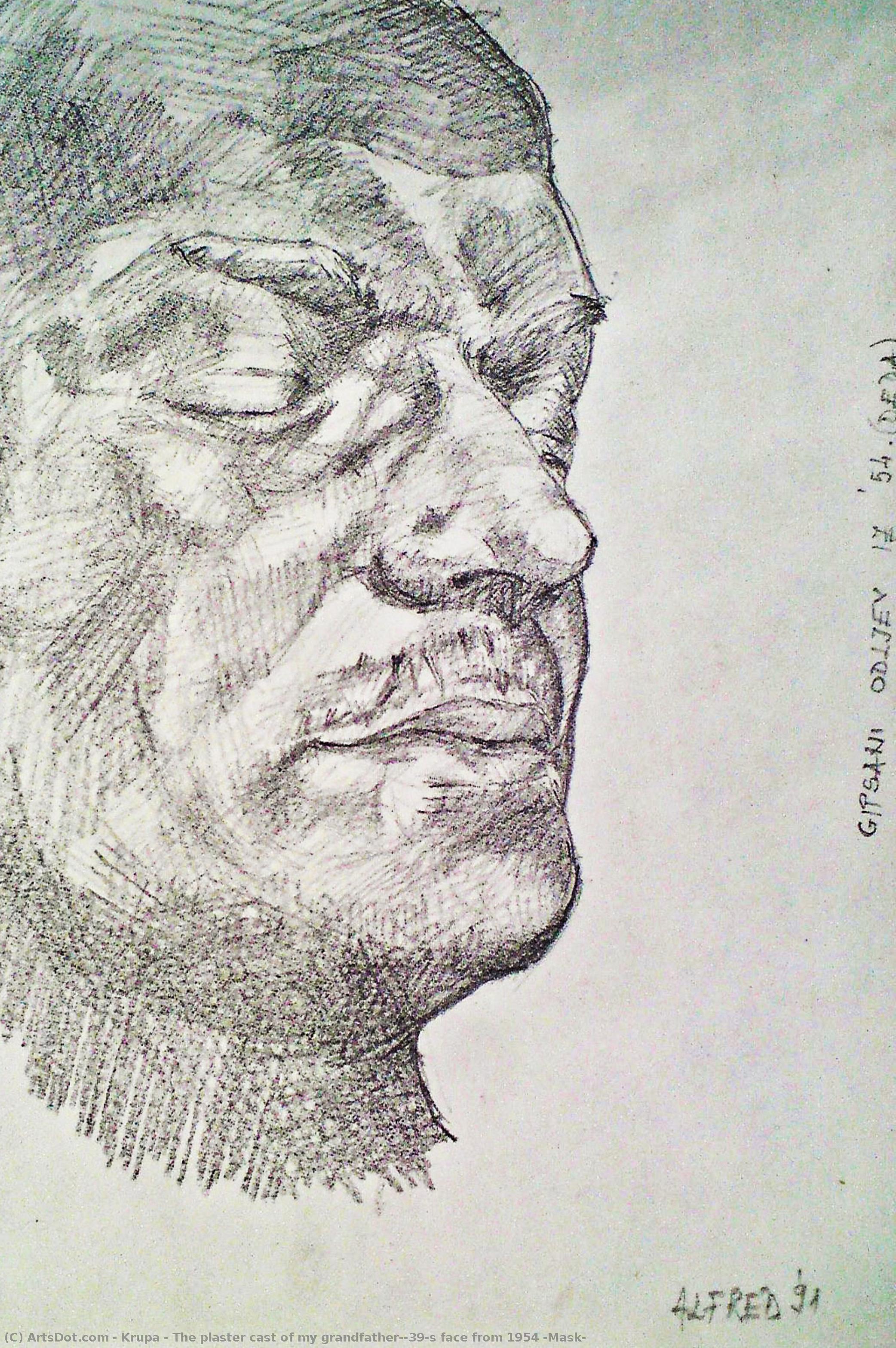 The Plaster Cast Of My Grandfather's Face From 1954 (mask) — Alfred Freddy Krupa
