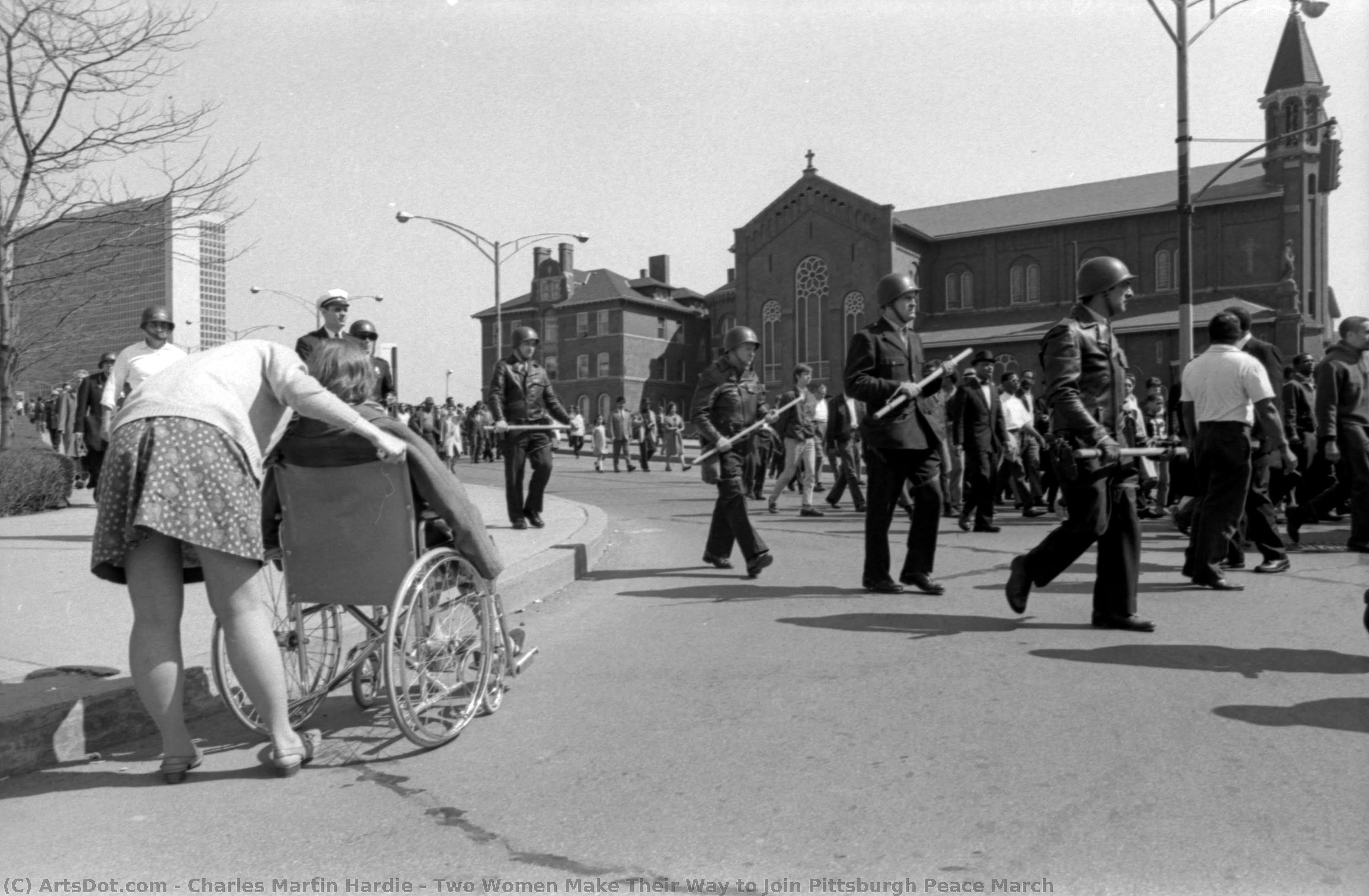 Two Women Make Their Way To Join Pittsburgh Peace March — Charles Martin Hardie