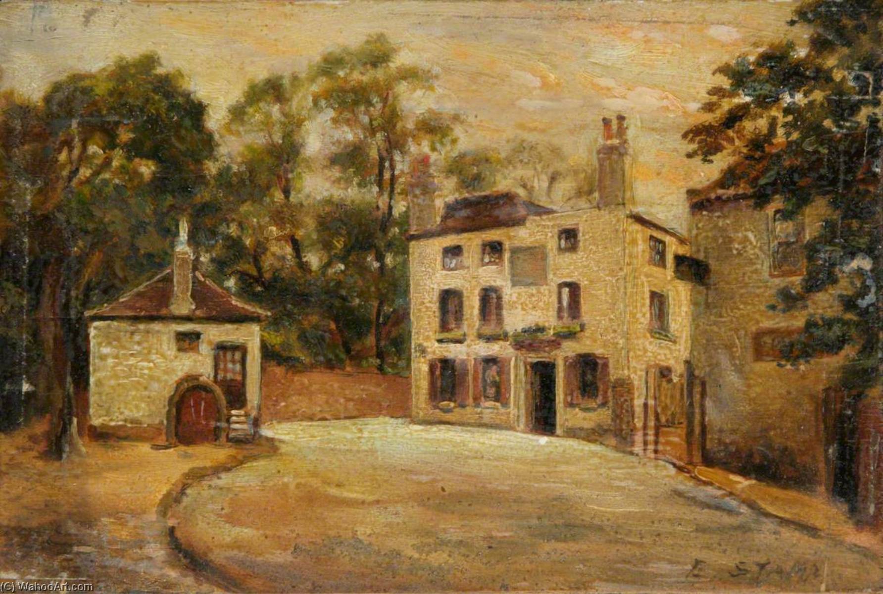 The 'spaniards Inn', October — Ernest Stamp