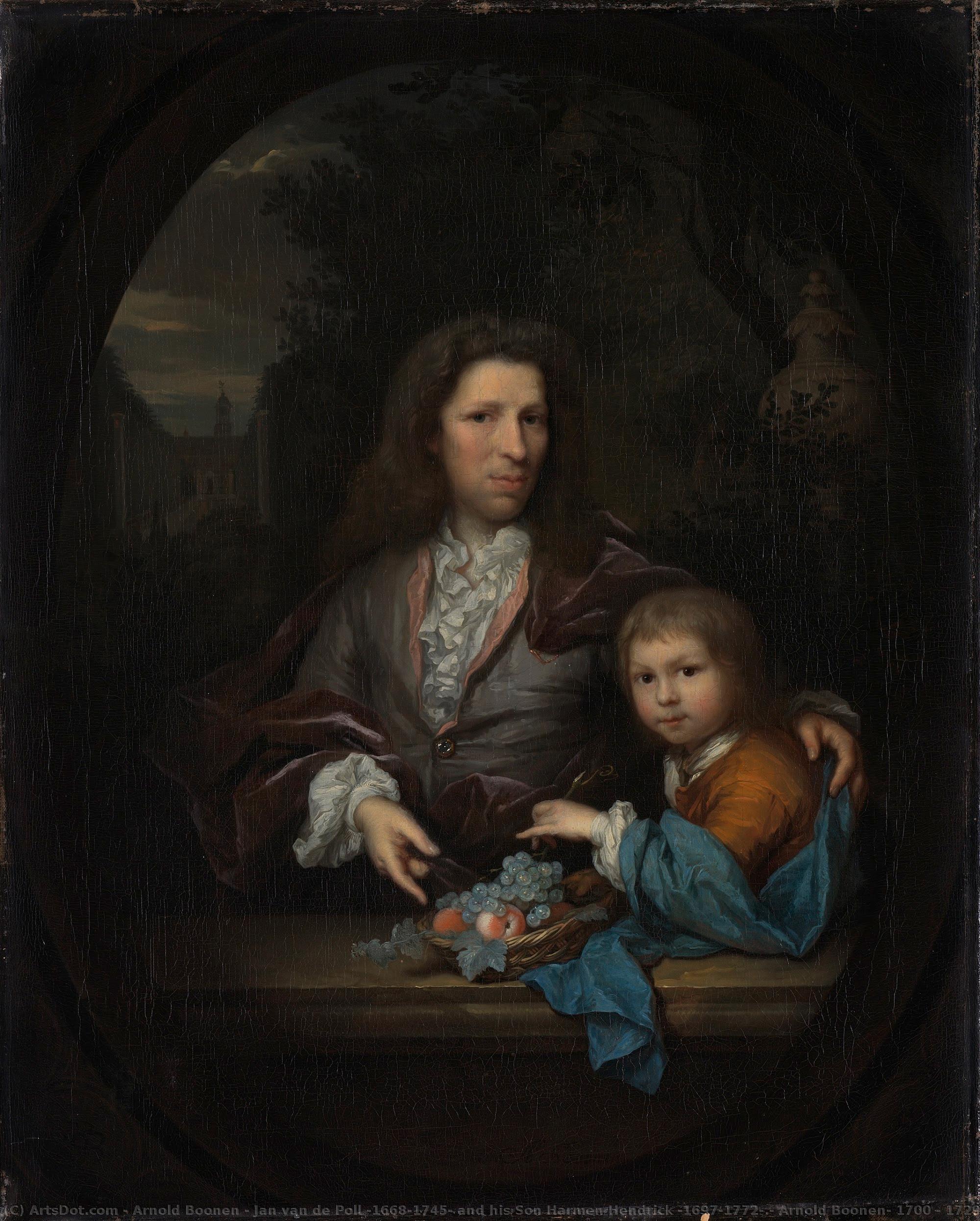 Jan Van De Poll (1668-1745) And His Son Harmen Hendrick (1697-1772)., Arnold Boonen, 1700 - 1729 — Arnold Boonen