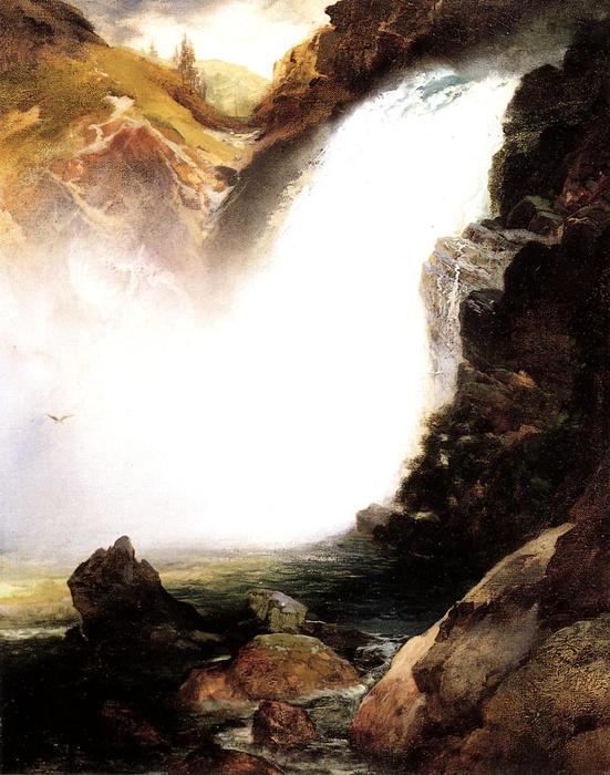 Landscape With Waterfall — Thomas Moran