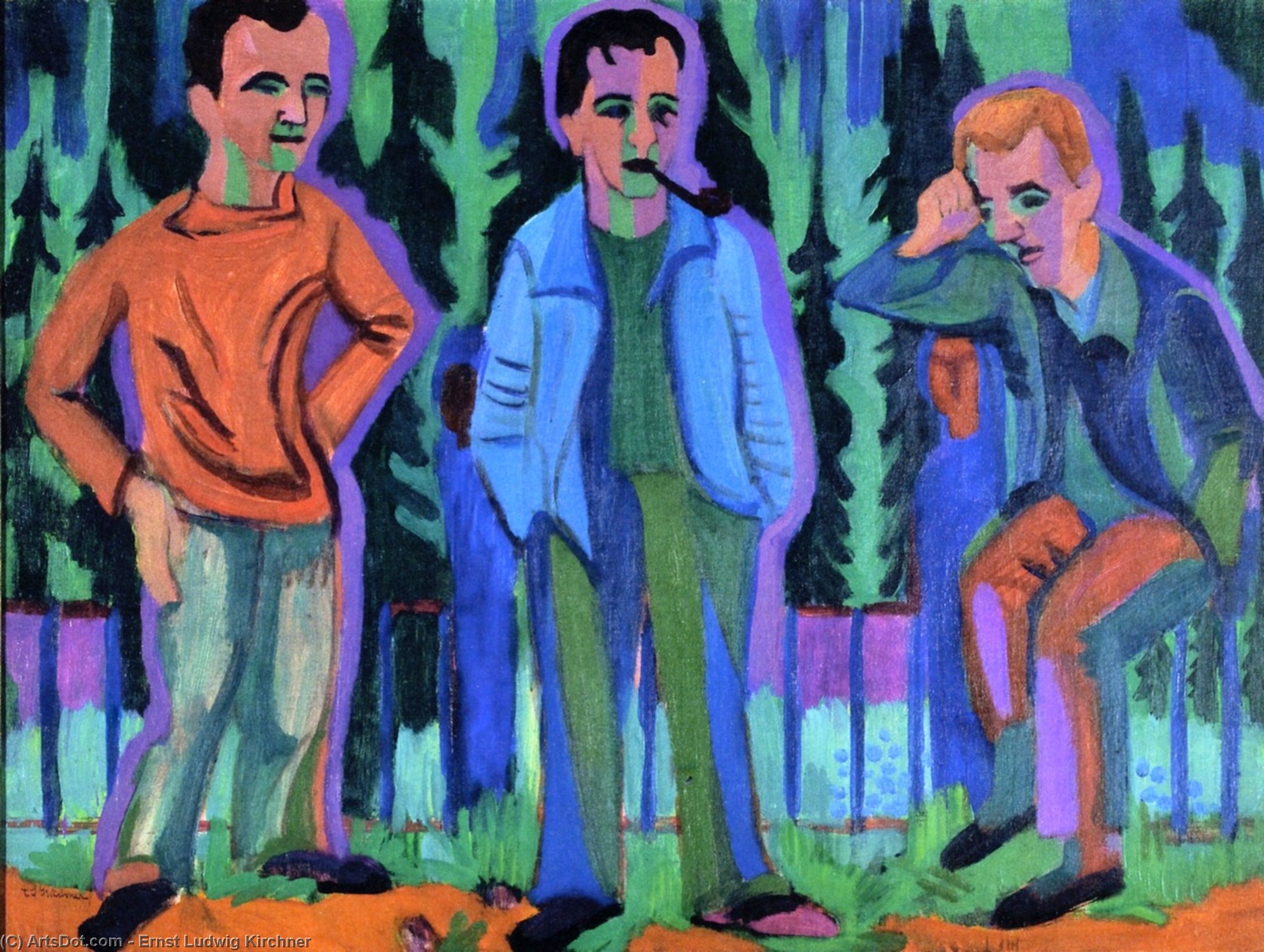 Drei Künstler: Hermann Scherer, Kirchner, Paul Camenisch — Ernst Ludwig Kirchner