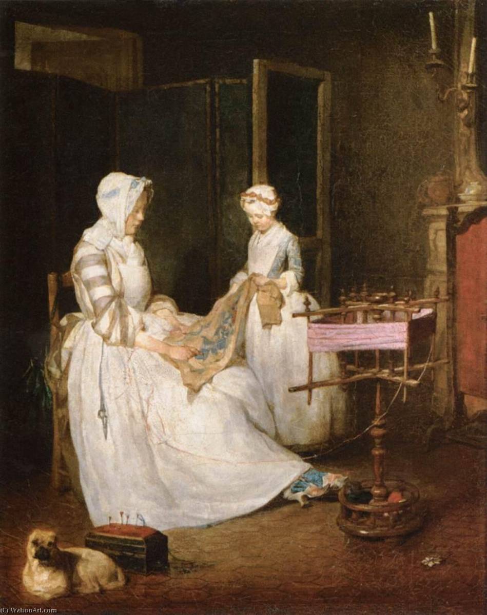 The Hard Working Mother — Jean-baptiste-siméon Chardin