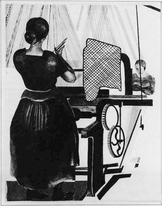 A Worker At The Loom. Picture For ''at The Bench'' — Aleksandr Deyneka
