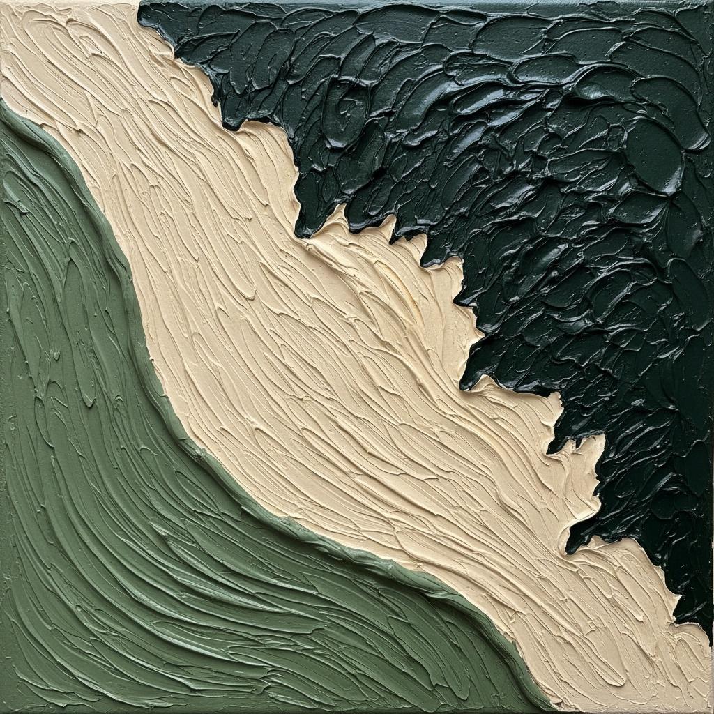 Monolithic Strata Of Earth And Shadow In Sculptural Impasto Relief — David Moreau