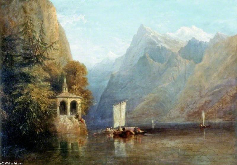 Lake Lucerne With William Tell's Chapel — Thomas Miles Richardson Senior