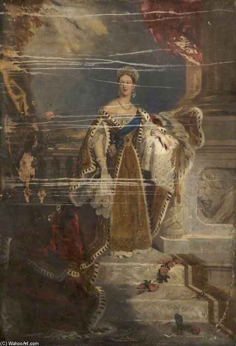 Queen Victoria, In Coronation Robes — Alfred Edward Chalon