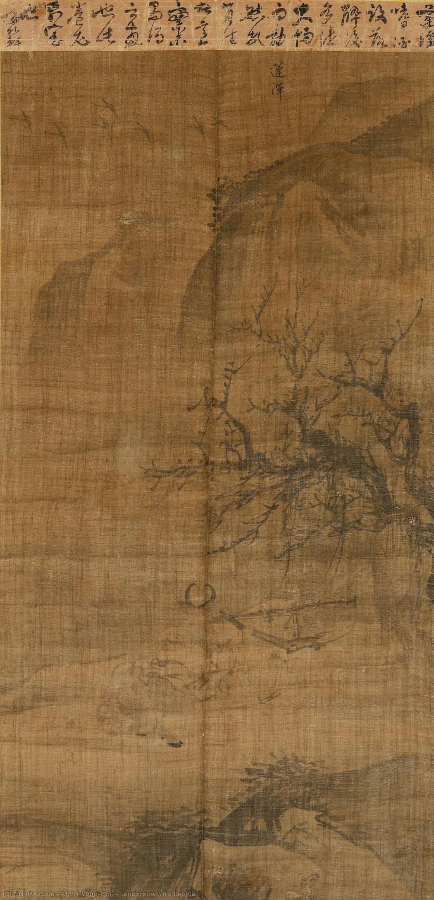 Landscape With People — Kim Myŏng-guk