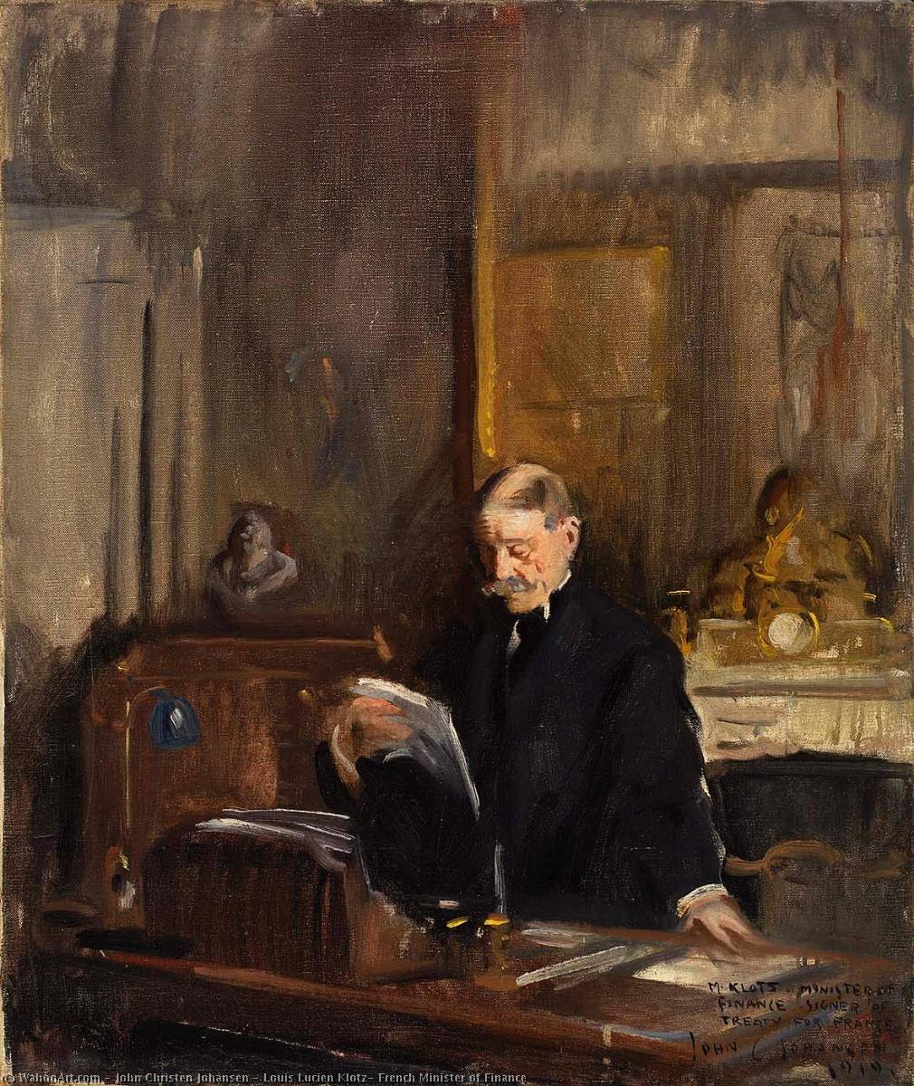 Louis Lucien Klotz, French Minister Of Finance — John Christen Johansen