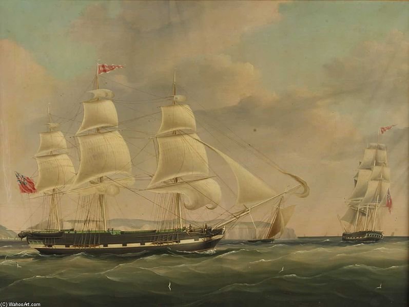 The Ship Isabella At Sea — Džon Vilson Karmakmajkl