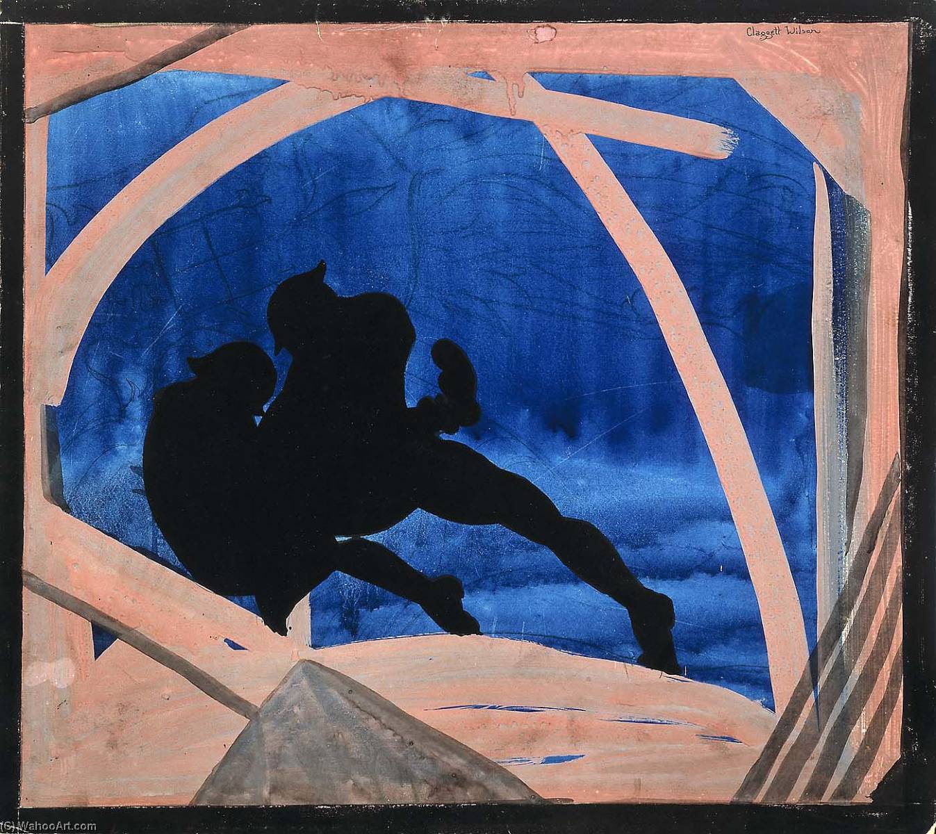 Encounter In The Darkness — Claggett Wilson