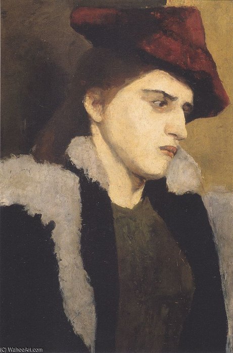 Portrait Of A Young Lady In Red Hat — Paula Modersohn-becker