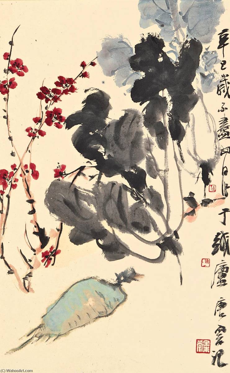 Plum Blossoms And Vegetables — Tang Yun