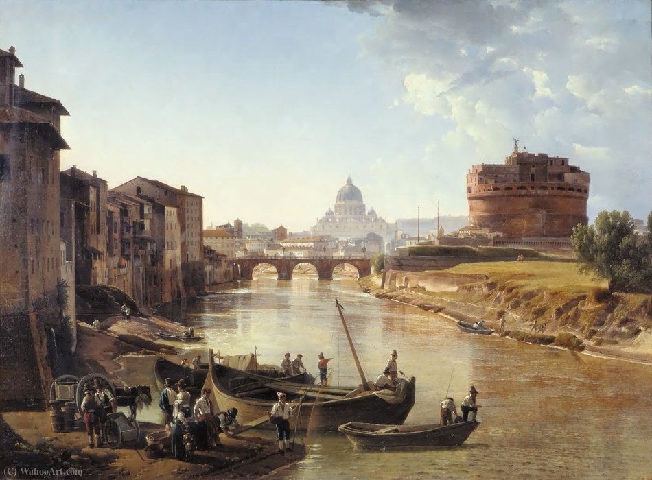 View Of The Tiber River And The Castel Sant'angelo — Sil'vestr Fedosyevich Shchedrin
