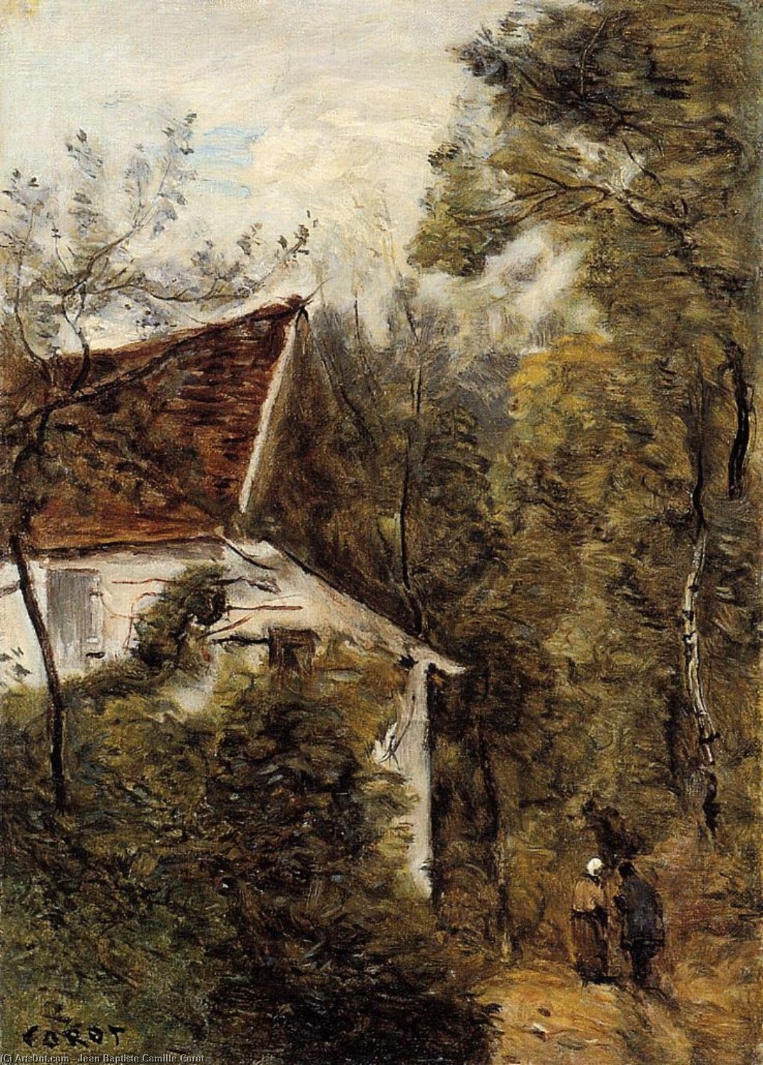 Luzancy, The Path Through The Woods — Jean-baptiste-camille Corot