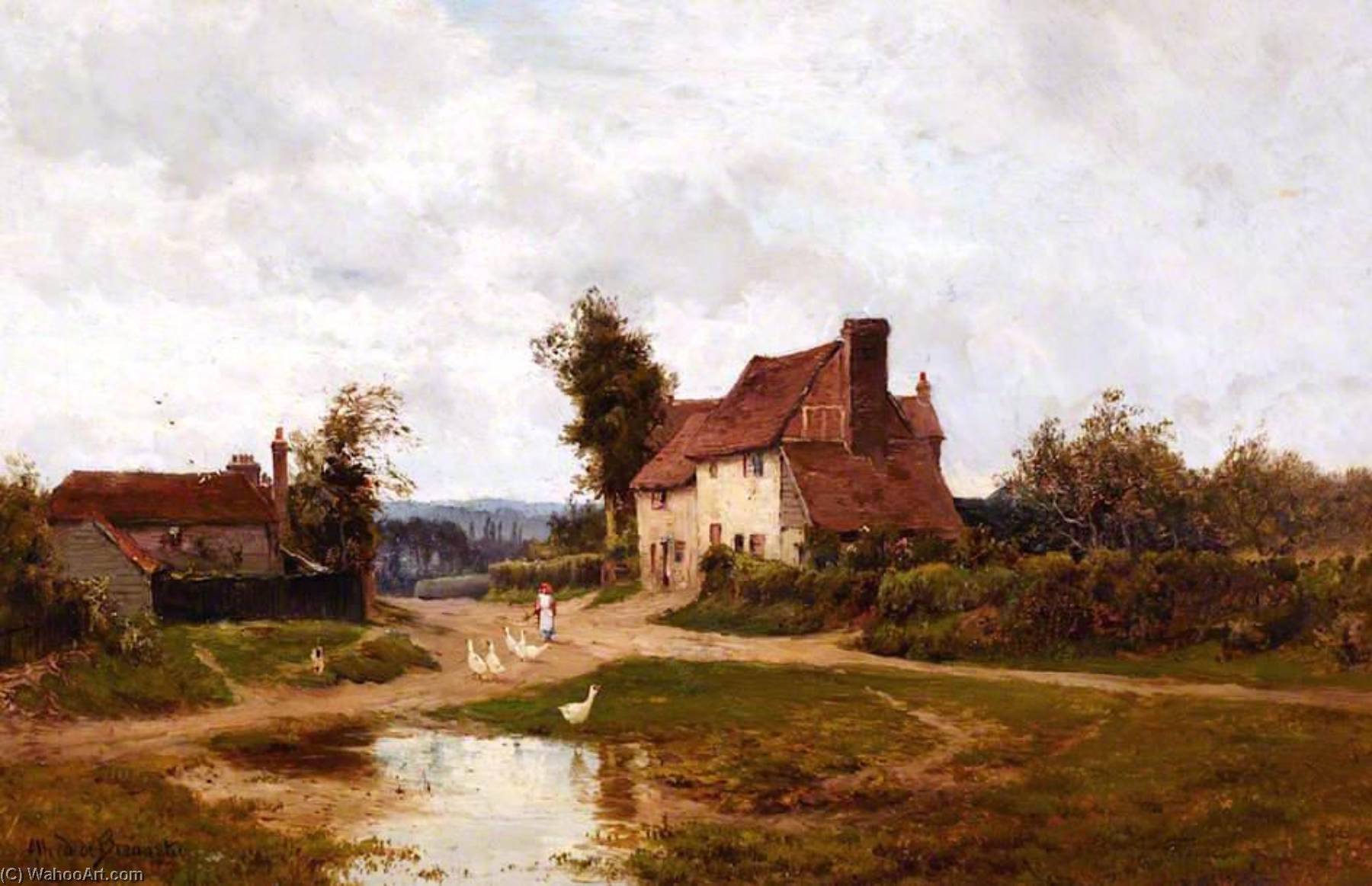 In Orpington Village, Kent — Alfred De Breanski Senior