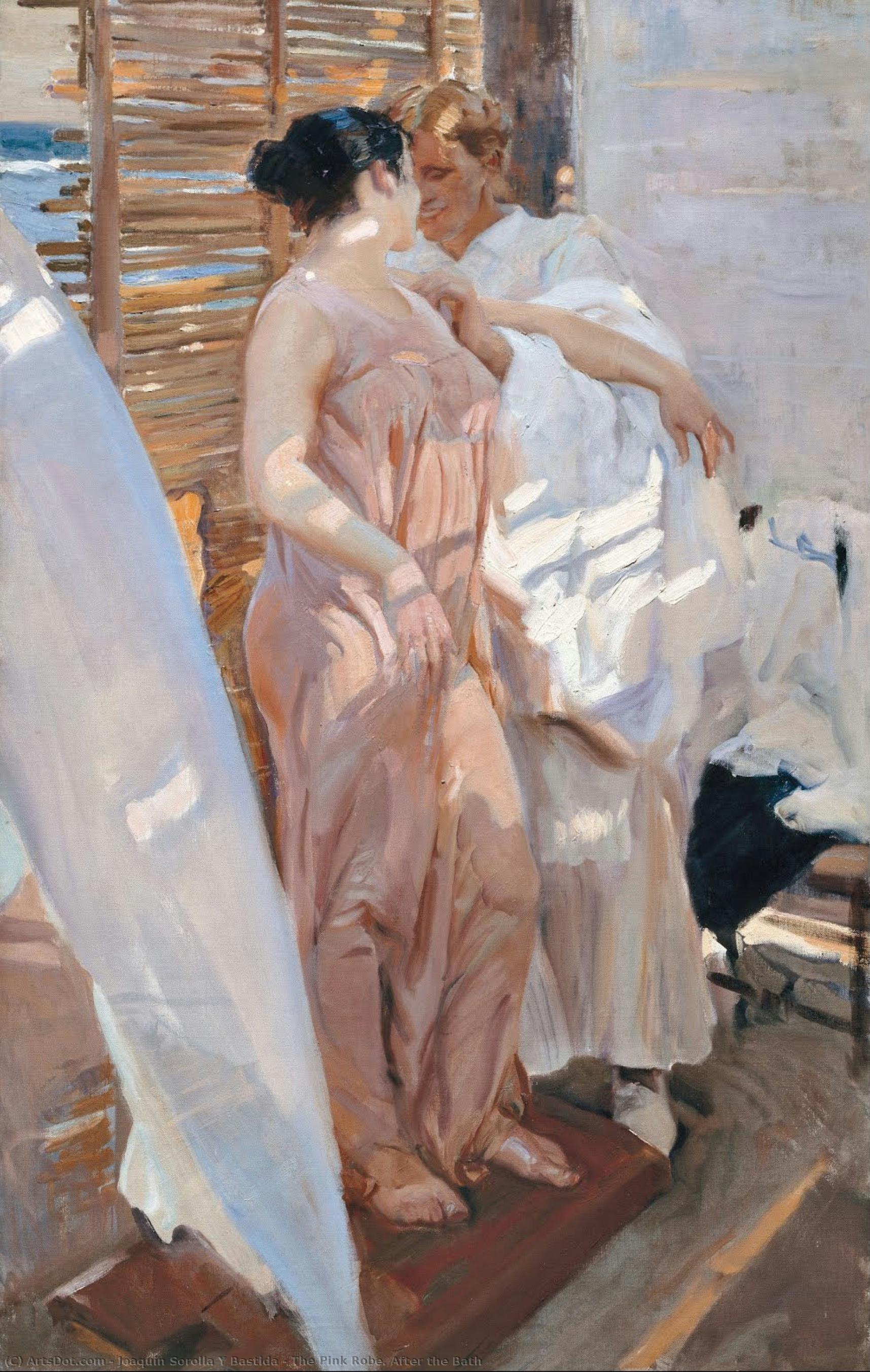 The Pink Robe. After The Bath — Joaquín Sorolla Y Bastida
