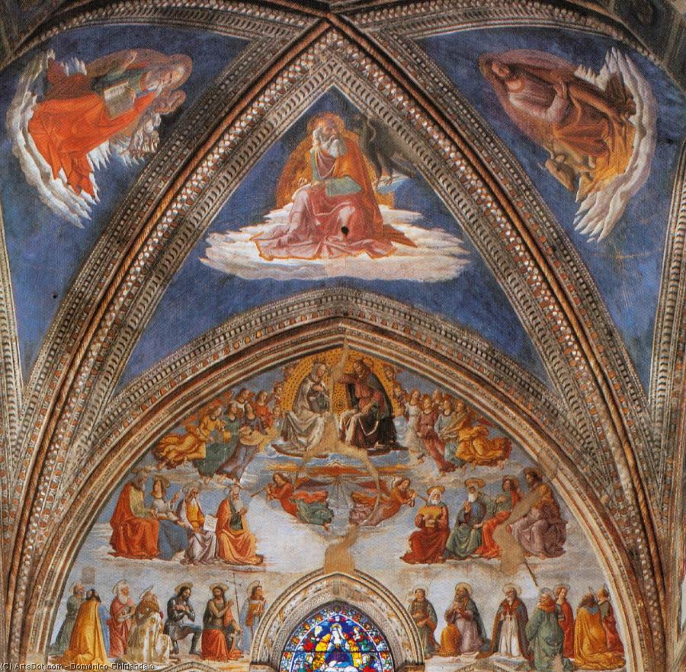 View Of The Tornabuoni Chapel (detail) — Domenico Ghirlandaio