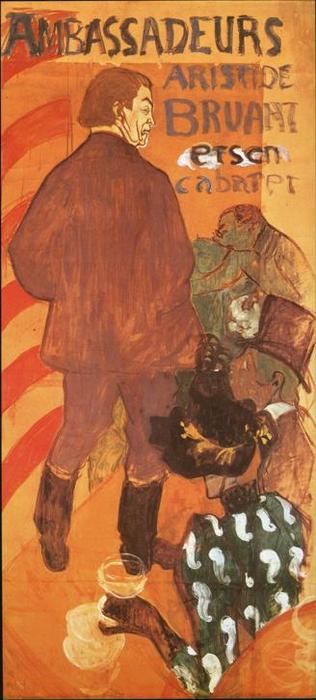 Les Ambassadeurs, Aristide Bruant And His Cabaret — Henri De Toulouse-lautrec