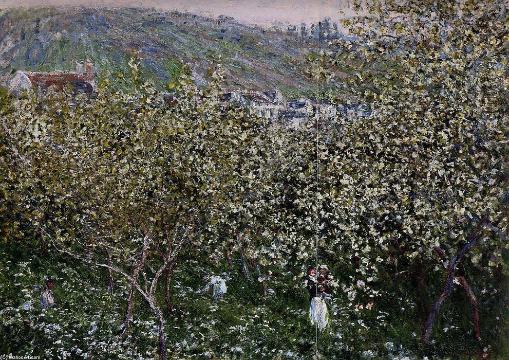Vetheuil, Flowering Plum Trees — Claude Monet