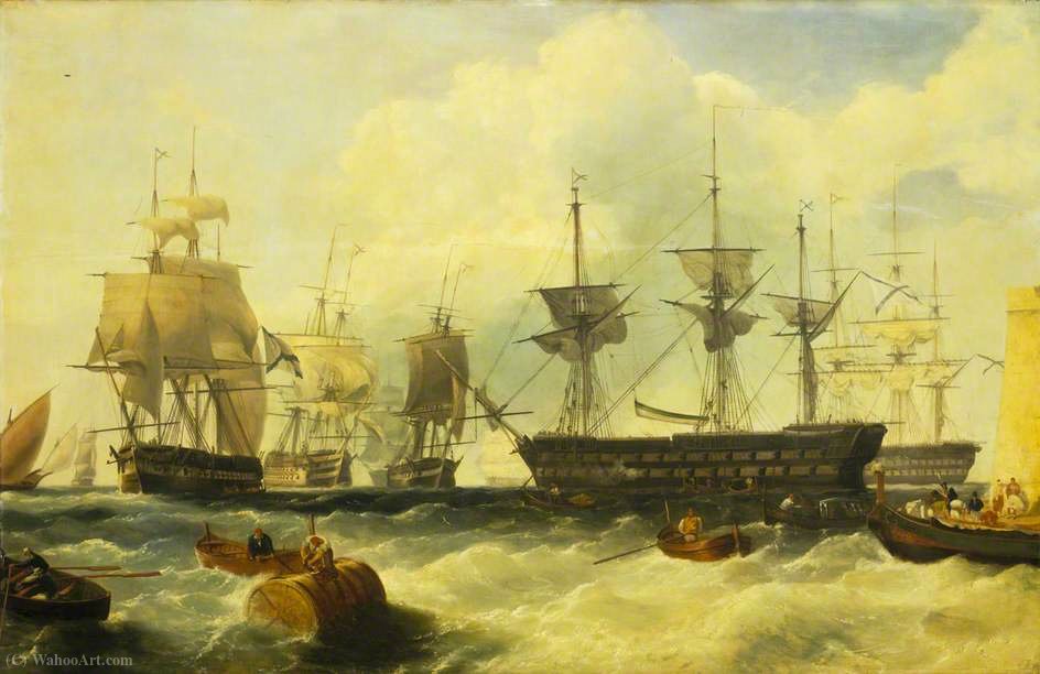 Russian Squadron At Malta, 20 October (1827) — Alfred Gomersal Vickers
