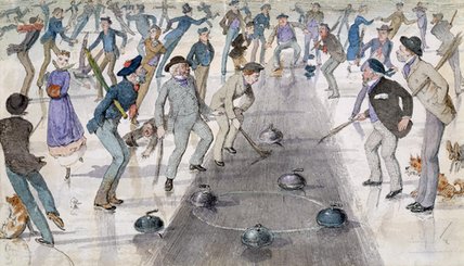 Curling Match On Duddingston Loch — Charles Altamont Doyle