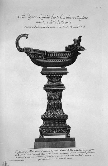 Trireme Roman With Marble Pedestal — Giovanni Battista Piranesi