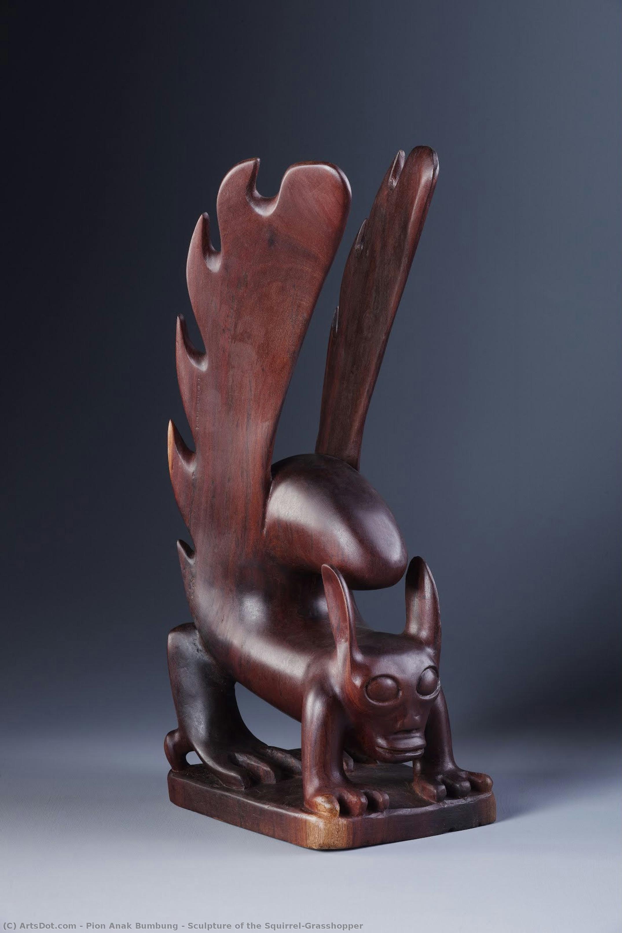 Sculpture Of The Squirrel-grasshopper — Pion Anak Bumbung