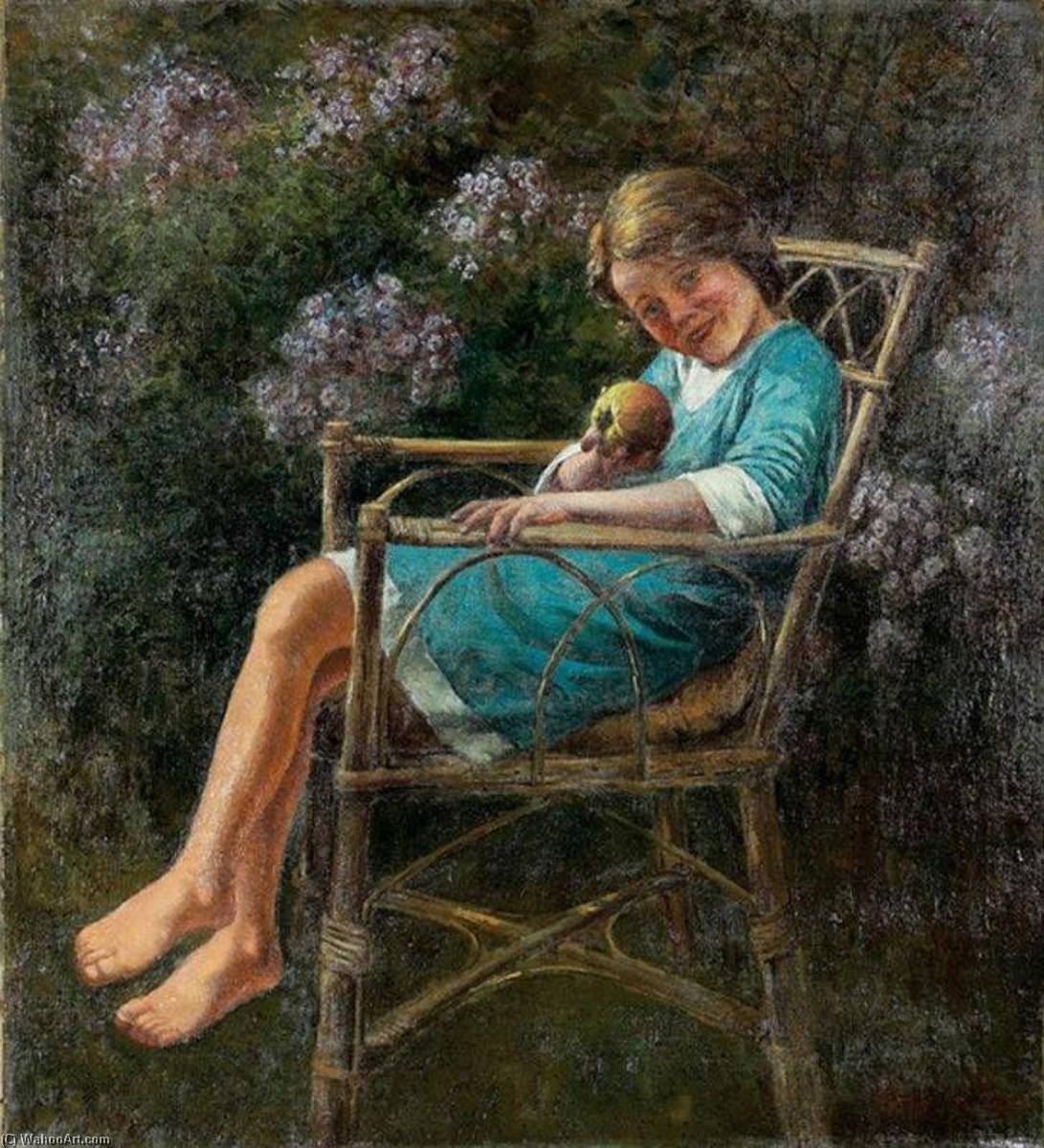 Girl In The Garden Chair — Géza Peske