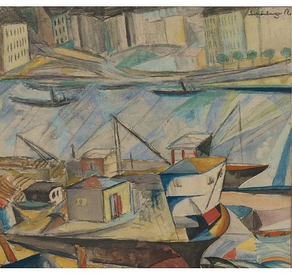 Charcoal, Pastel And Watercolor On Paper — Armand Schonberger