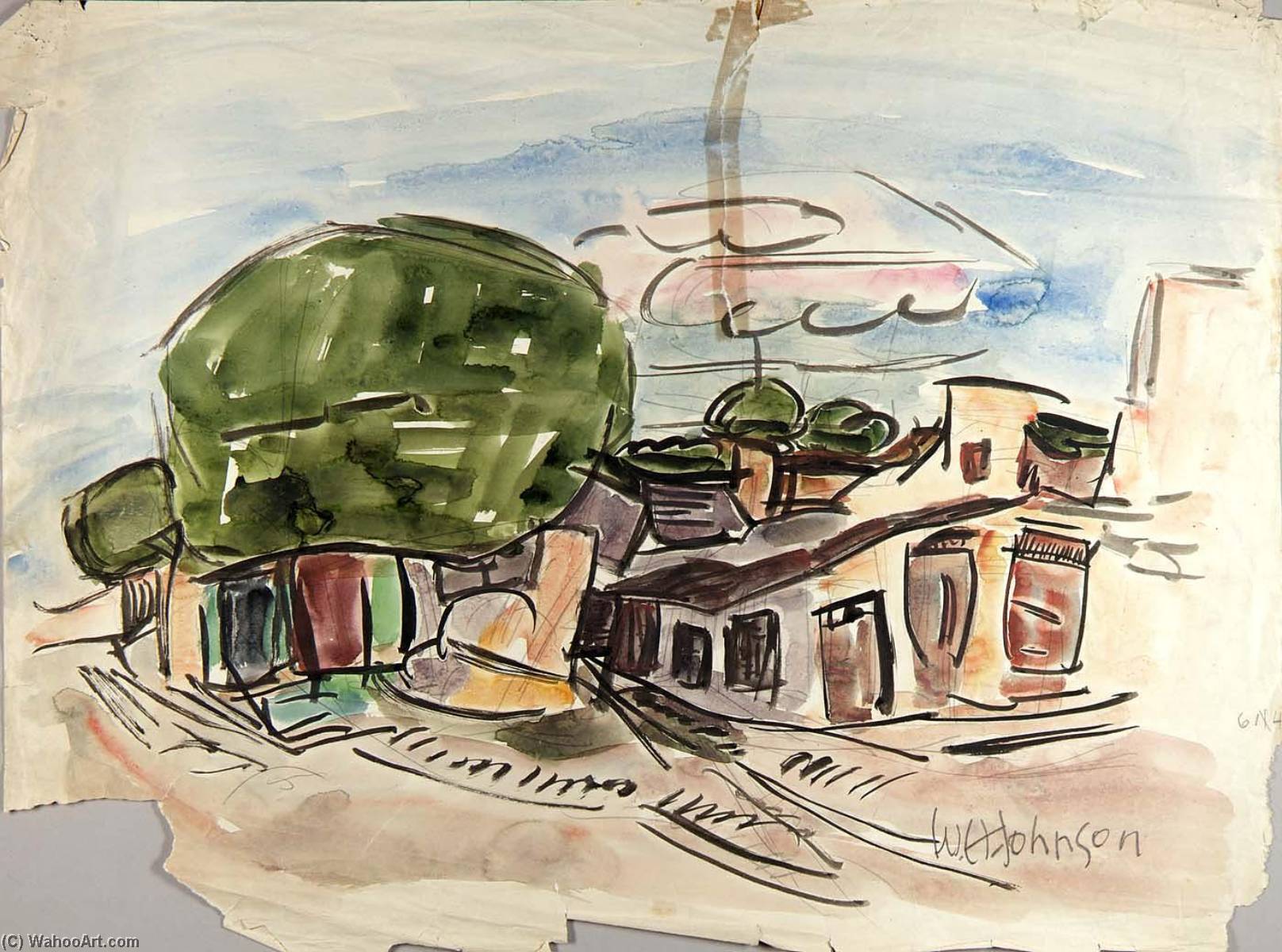 Tunisian Street Scene — William H. Johnson