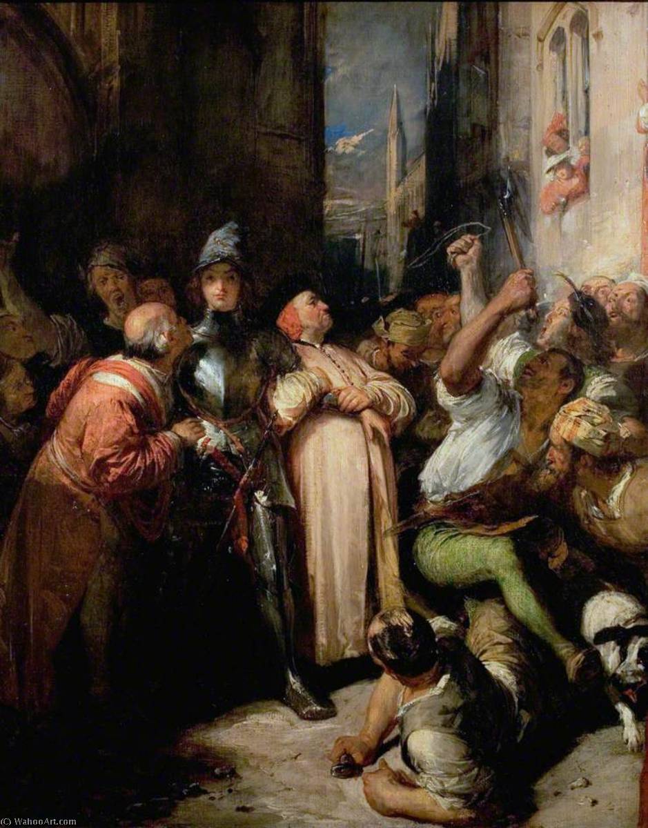 Quentin Durward At Liège, Belgium — Richard Parkes Bonington