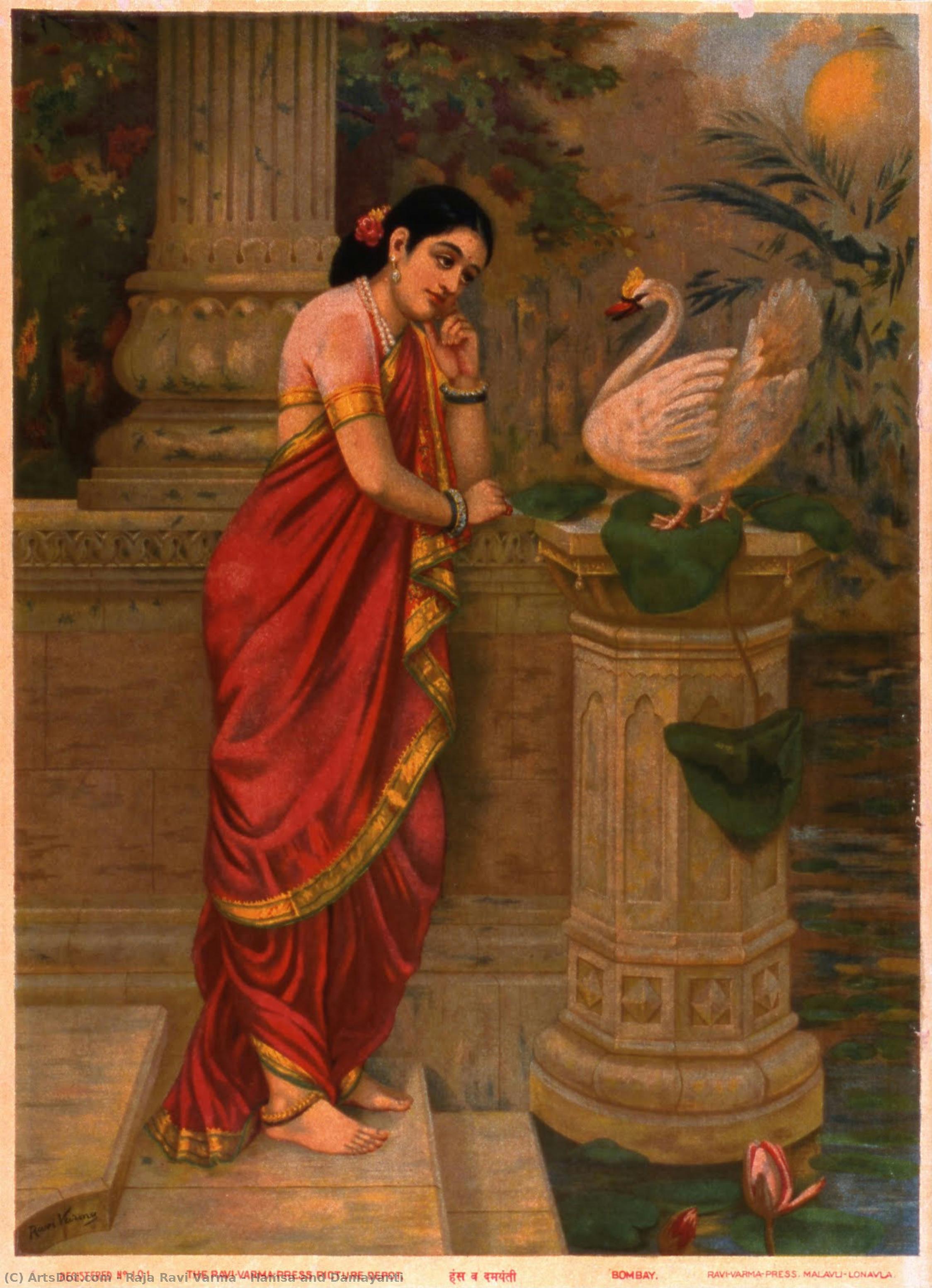 Hamsa And Damayanti — Raja Ravi Varma