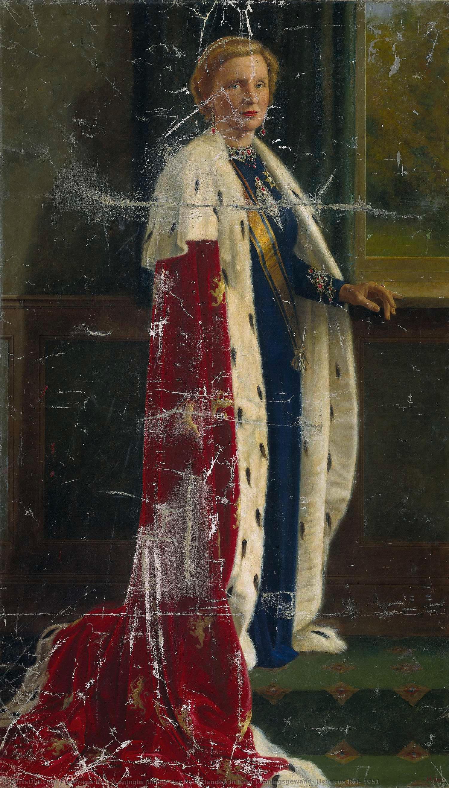 Koningin Juliana Der Nederlanden In Haar Kroningsgewaad, Henricus Rol, 1951 — Henricus Rol
