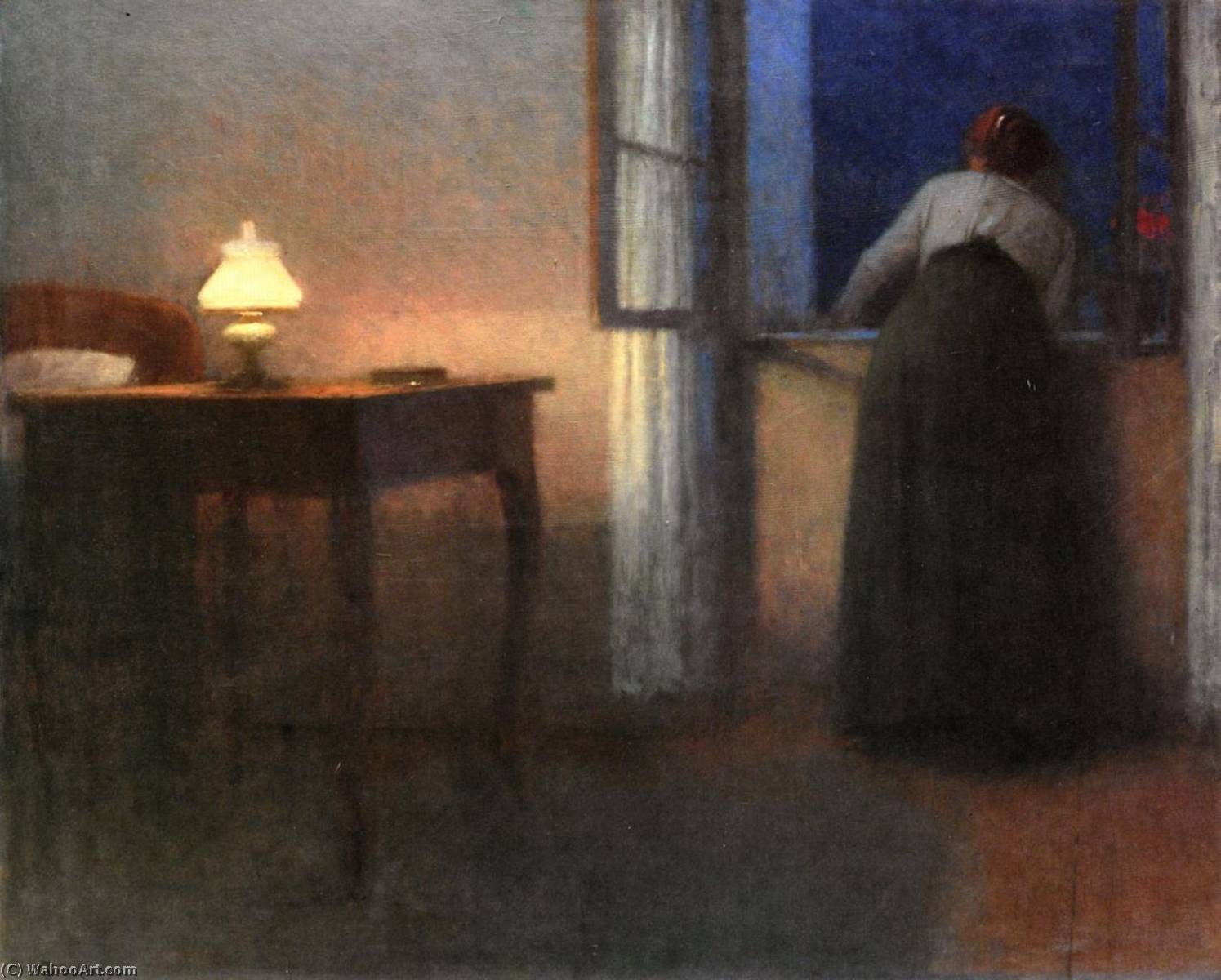 Evening Interior — Jakub Schikaneder