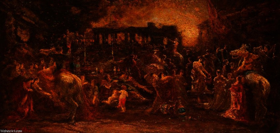 Destruction Of Pompeii — Adolphe Joseph Thomas Monticelli