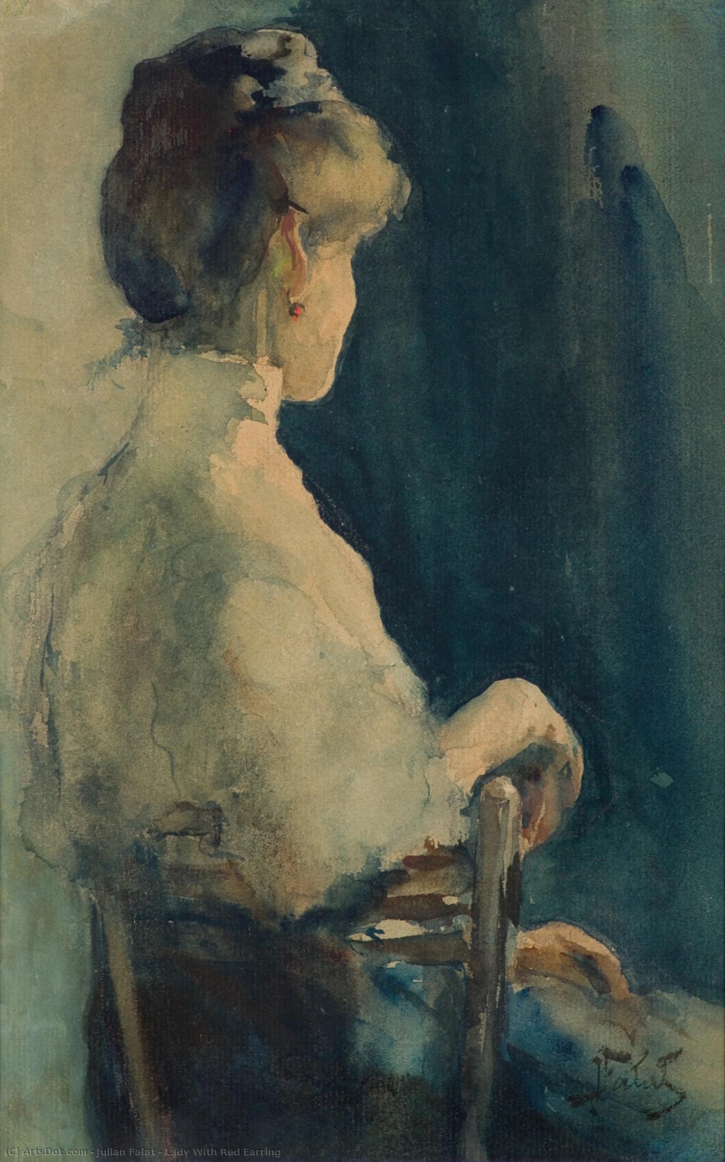 Lady With Red Earring — Julian Fałat
