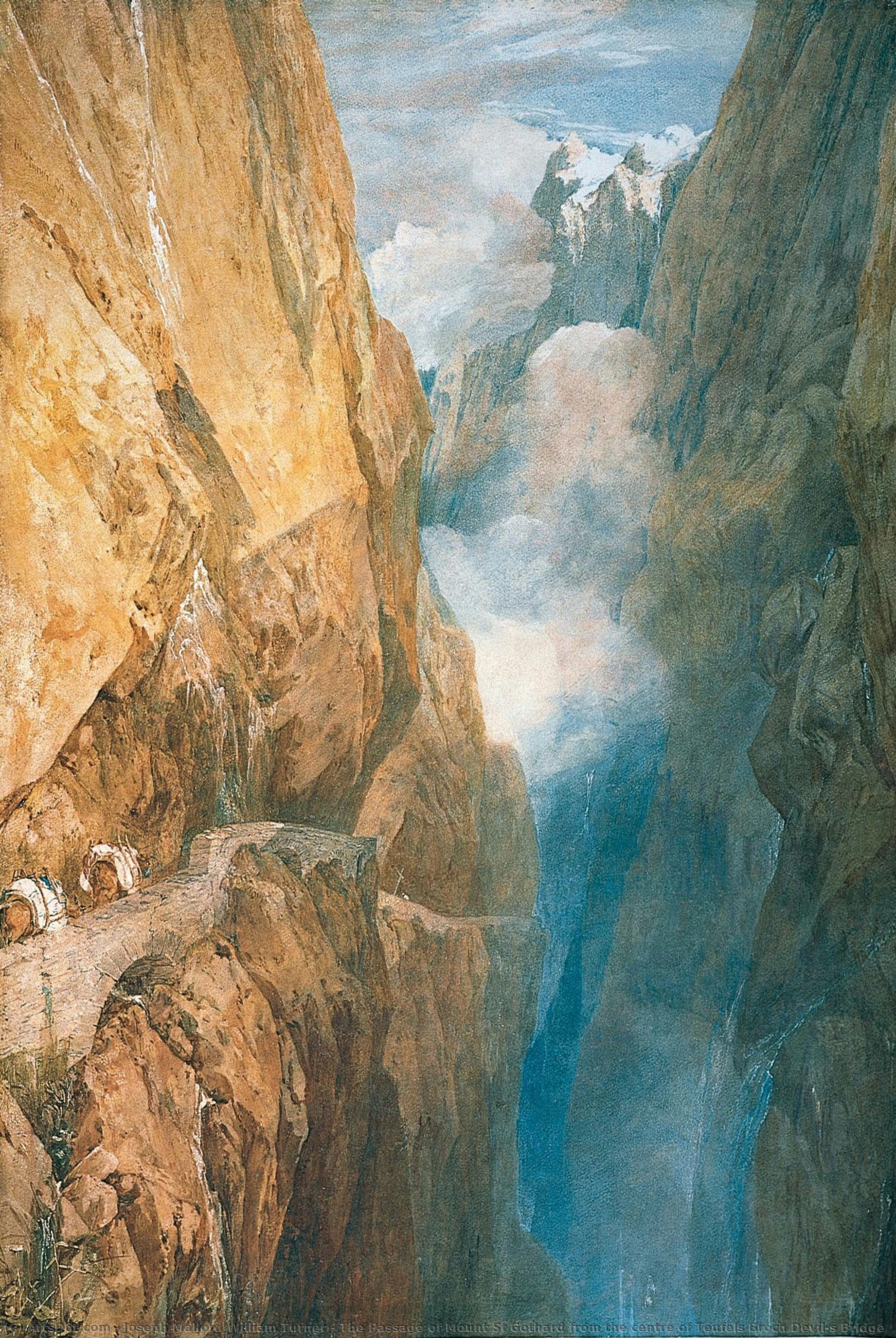 The Passage Of Mount St Gothard From The Centre Of Teufels Broch Devil’s Bridge — Joseph Mallord William Turner