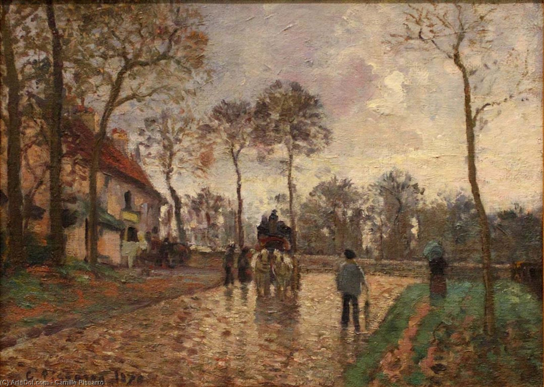 Carriage In Louveciennes — Camille Pissarro