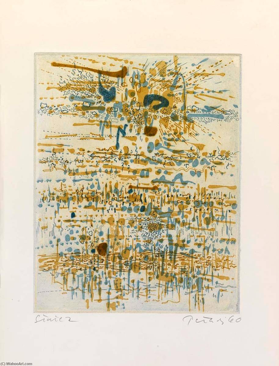 Sunshine With Showers, State 2, From The Portfolio A Genesis — Gabor Peterdi