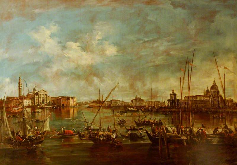 The Bacino Di San Marco With The Churches Of San Giorgio Maggiore And Santa Maria Della Salute, Venice — Francesco Lazzaro Guardi