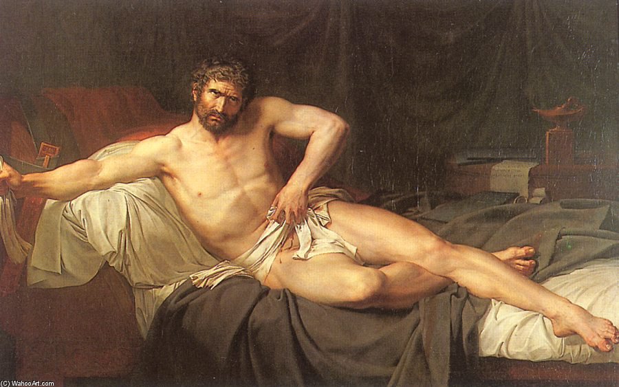 The Death Of Cato Of Utica — Guillaume Guillon Lethiere