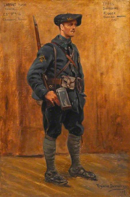 Marcel Laffont, Ardèche, Chasseurs Alpins Ypres, Soissons, Alsace, Somme, Maureras, 1916 — Raymond Desvarreux