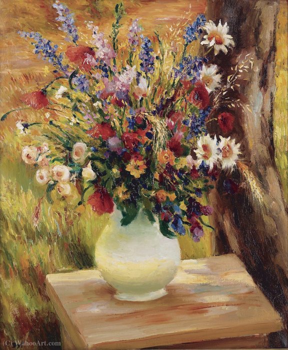 The Vase With Wild Flowers, (1950) — Marcel Dyf