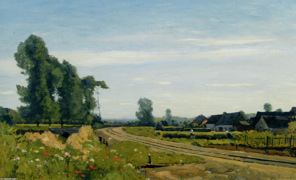 The Railway At A Saint Prive — Henri-joseph Harpignies