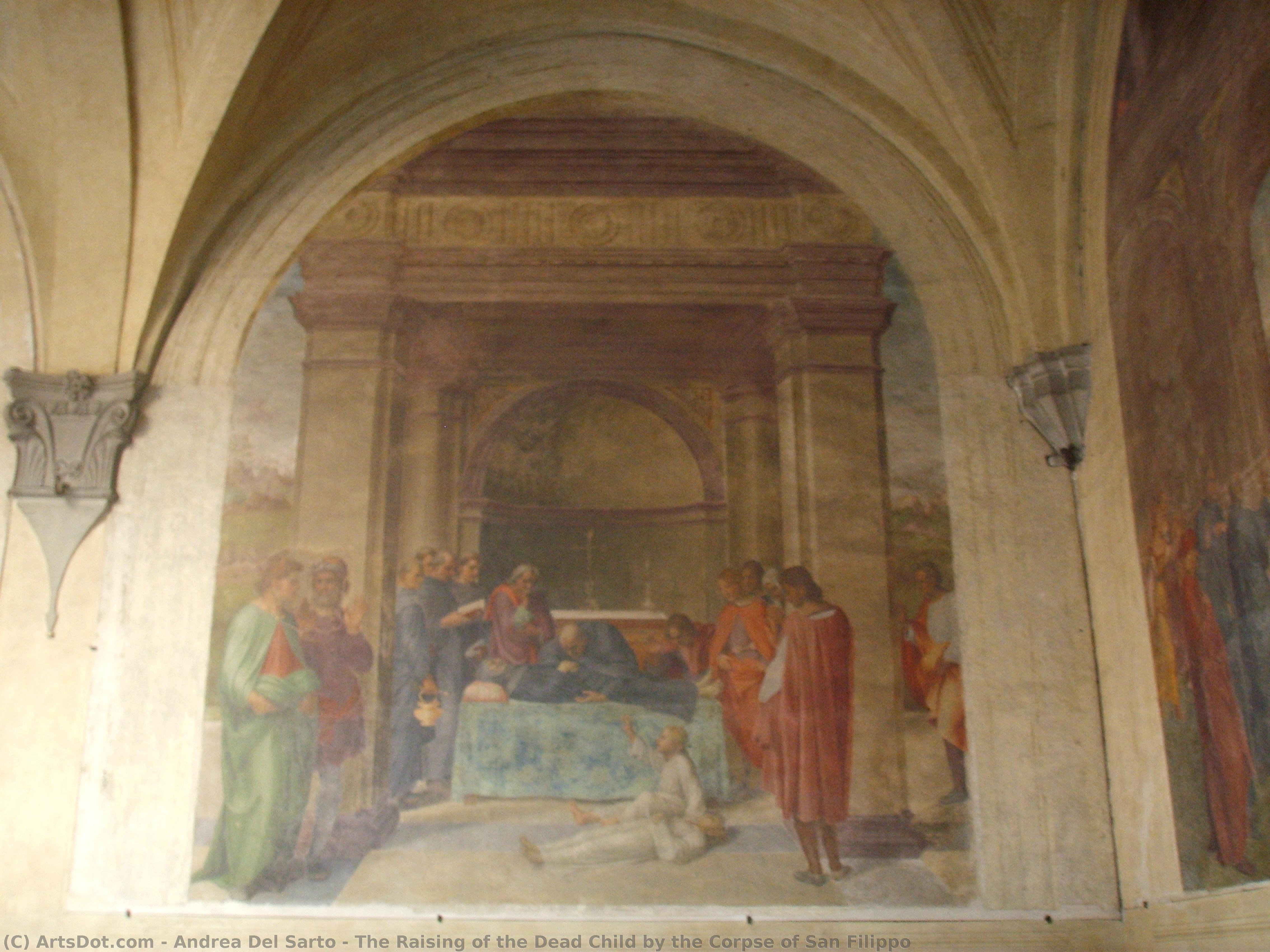 The Raising Of The Dead Child By The Corpse Of San Filippo — Andrea Del Sarto